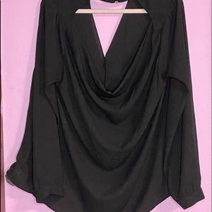 Long sleeve v neck blouse